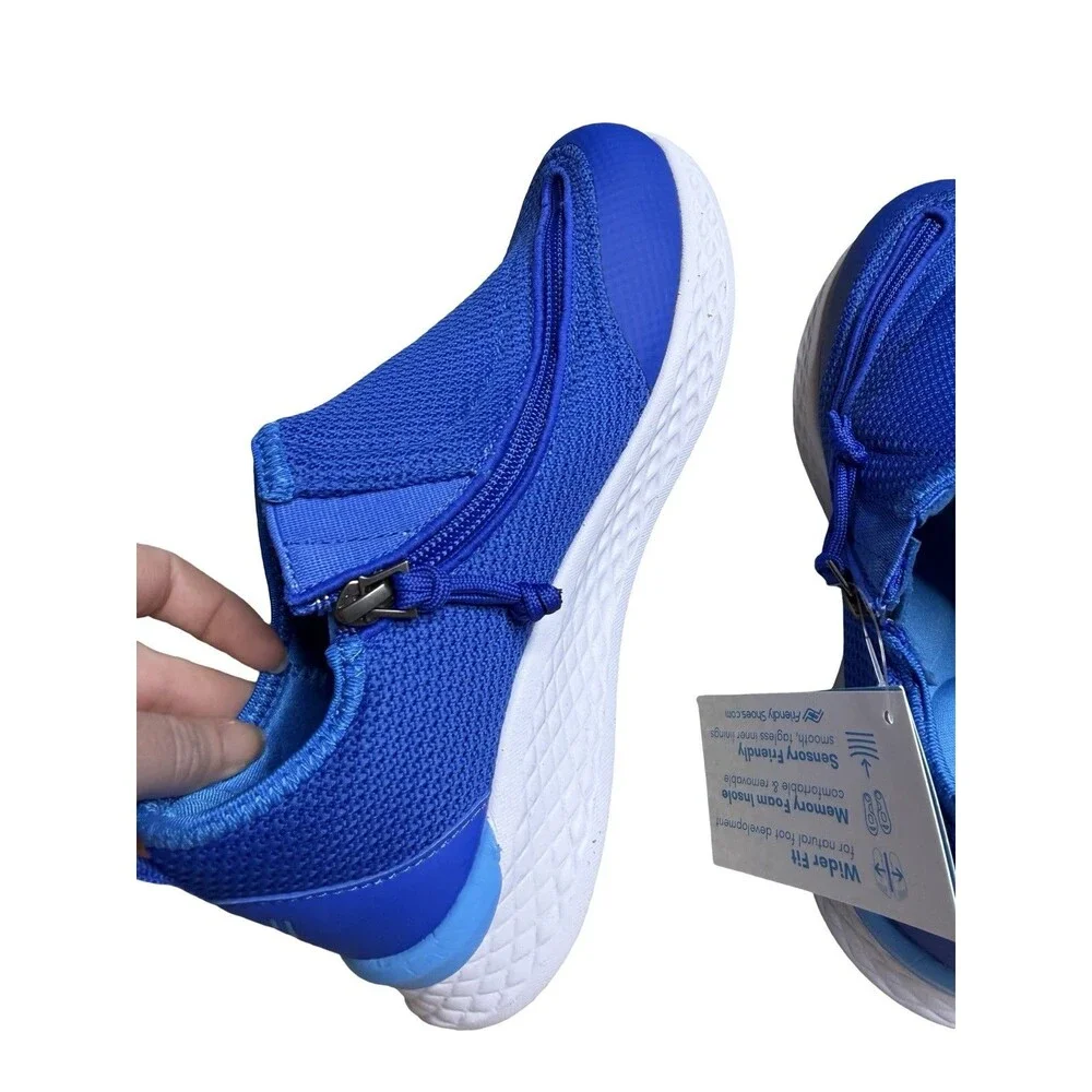 Friendly Shoes Adaptive Kids shoes The Force Zipper Blue Big Kid size 5 NEW